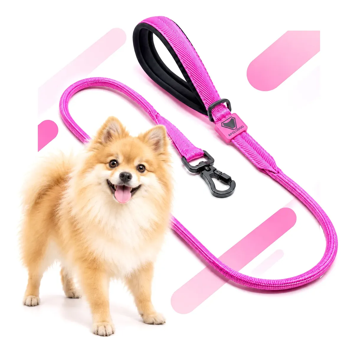 APOLODOG — guia Premium 1,2 m — Rosa; uma unidade; outras cores não conferidas