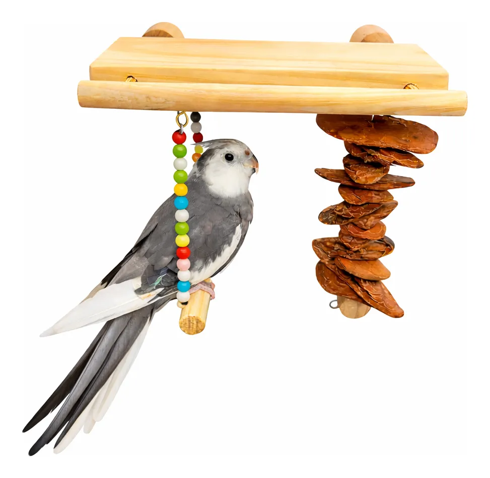 HomeVerse — plataforma de madeira com brinquedo — Natural; plataforma10×20cm