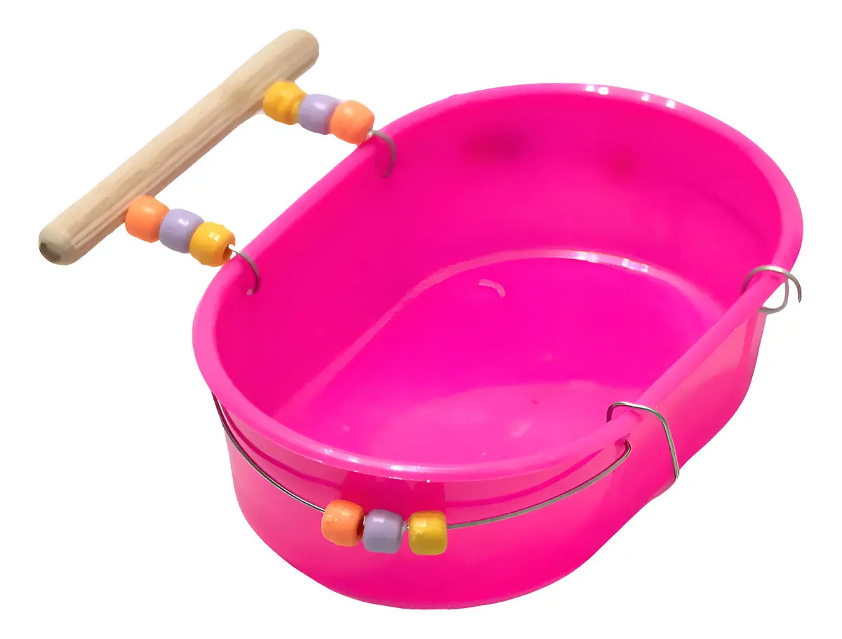 OPET — banheira decorada 400 ml — Rosa decorada miçanga colorida;1 unidade